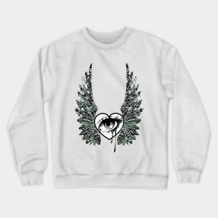 Eye makes your heart enter into a love affair with the approaching Valentine's Day T-Shirt Stickers Crewneck Sweatshirt